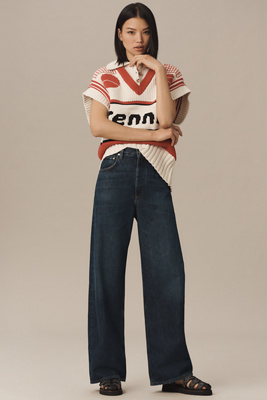 Citizens Of Humanity Ayla Baggy Wide-leg Jeans In Blue