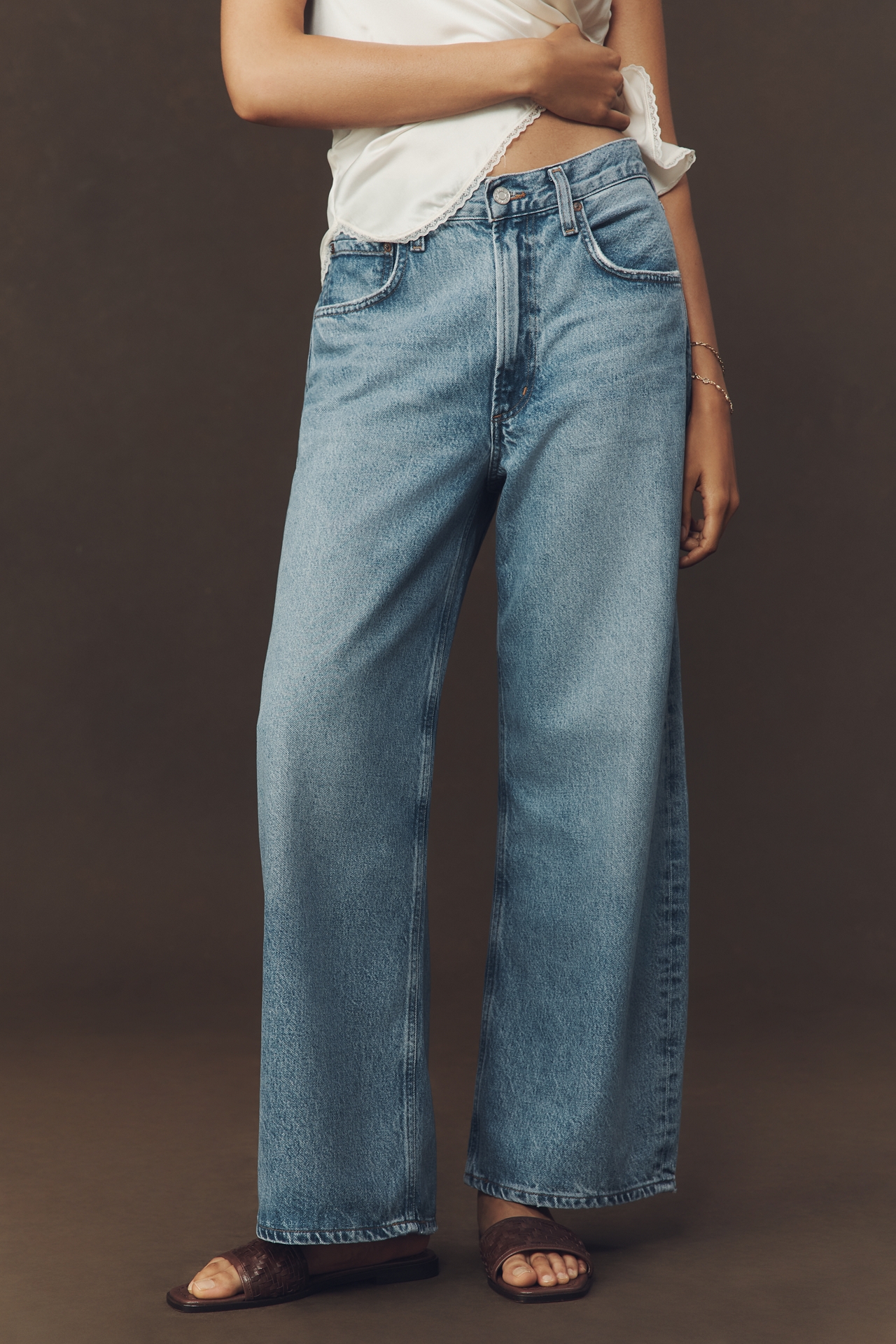 AGOLDE Low Curve Low-Rise Tapered Jeans