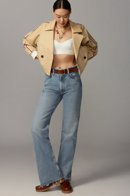 Agolde Leena High-rise Bootcut Jeans In Blue