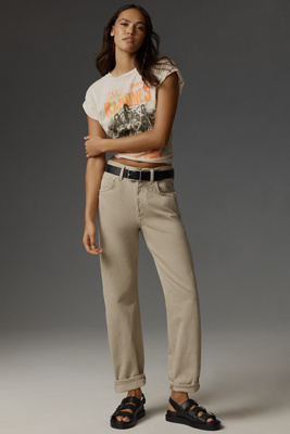 Citizens Of Humanity Dahlia High-rise Bow-leg Jeans In Beige