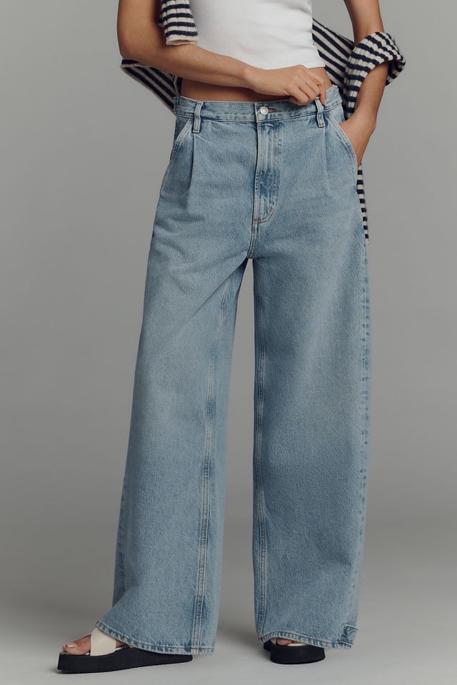 AGOLDE Darsha Pleated High-Rise Barrel Trouser Jeans #1