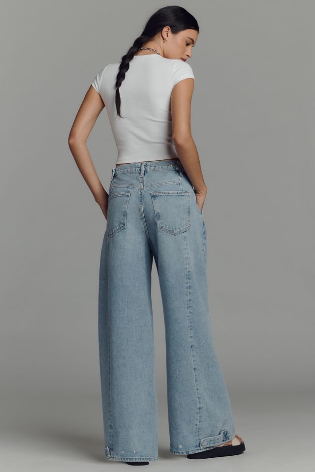 AGOLDE Darsha Pleated High-Rise Barrel Trouser Jeans