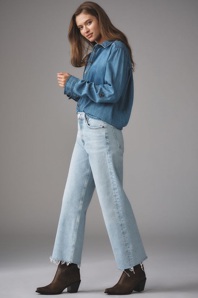 AGOLDE Ren High-Rise Crop Wide-Leg Jeans #4