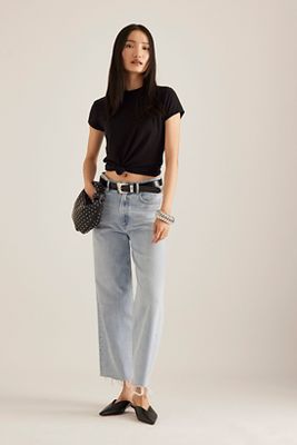 Jeans Ren Taille Haute Jambes Larges en Blue, taille: 27 chez Anthropologie - AGOLDE - Modalova