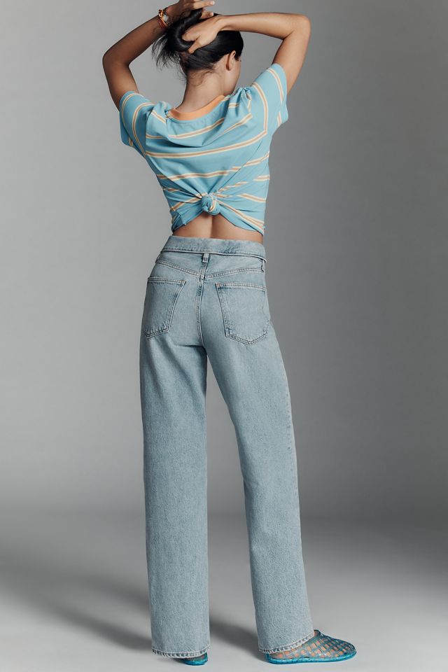 AGOLDE Echo High-Rise Foldover-Waist Tapered Jeans #2