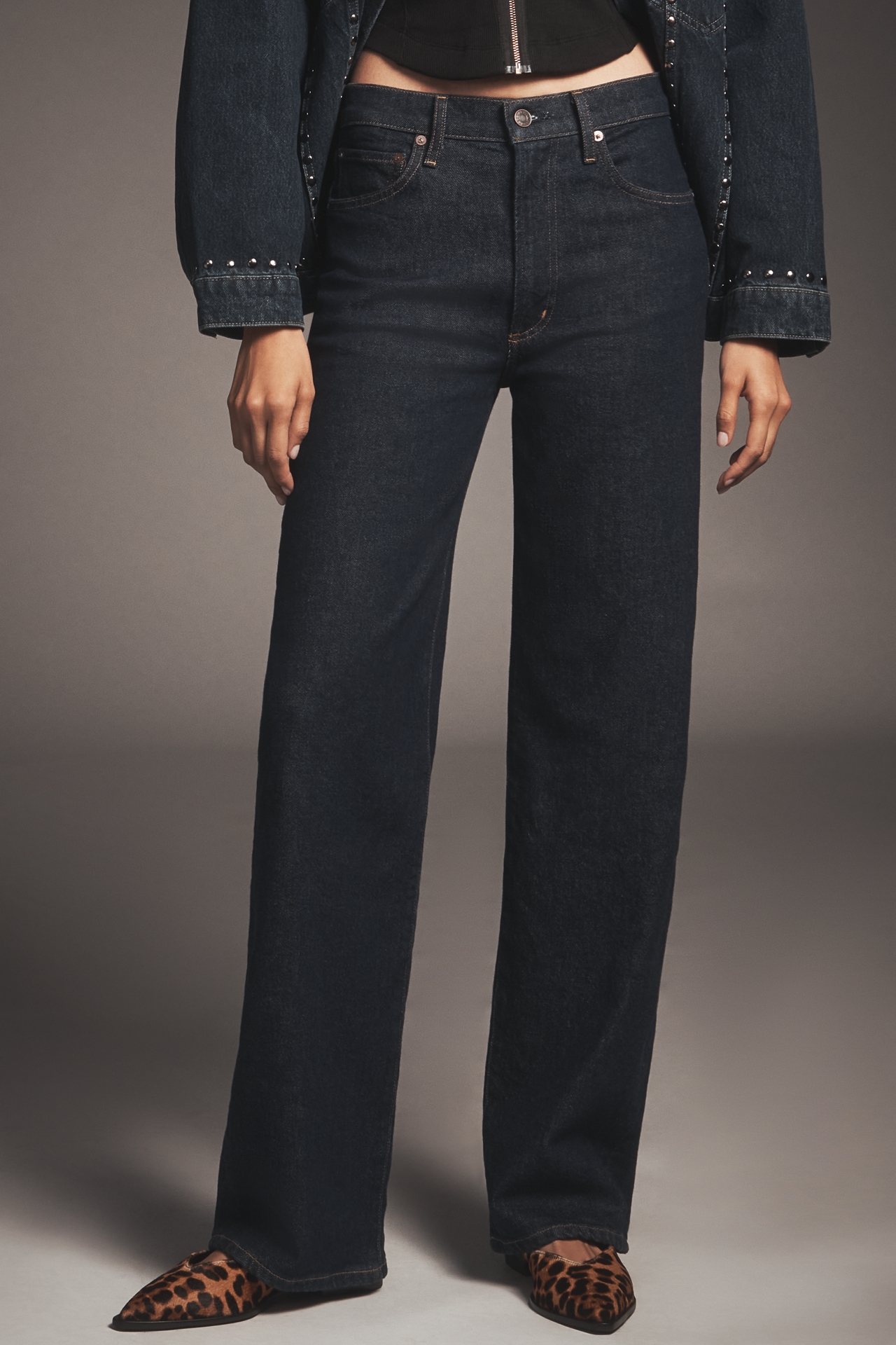 AGOLDE Harper Mid-Rise Straight-Leg Jeans