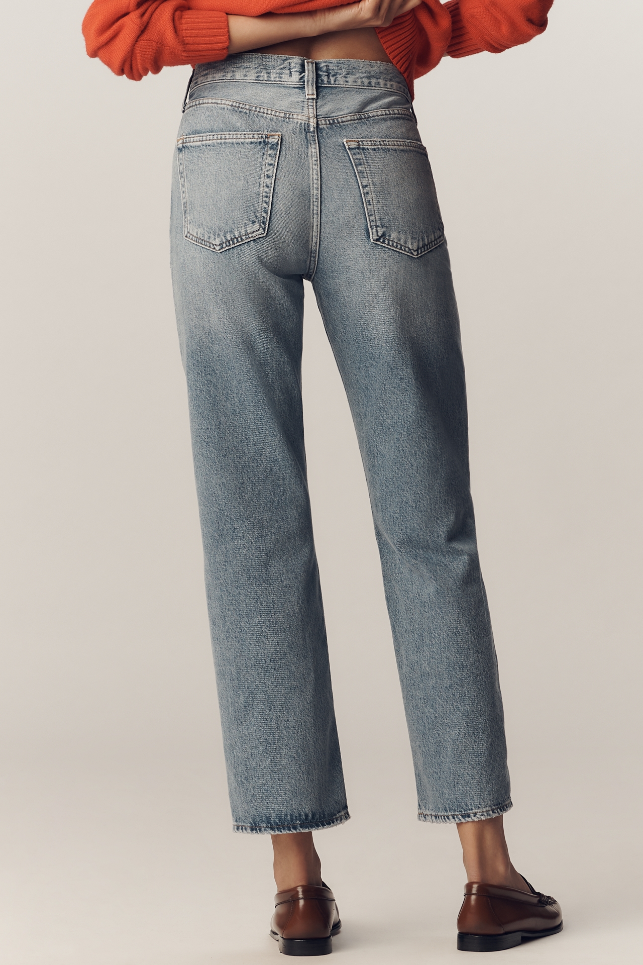AGOLDE Valen Mid-Rise Straight-Leg Jeans