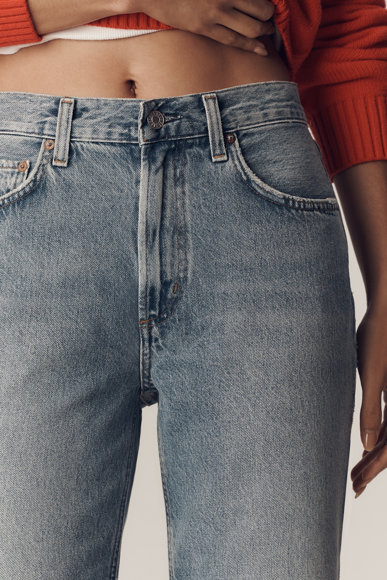 AGOLDE Valen Mid-Rise Straight-Leg Jeans