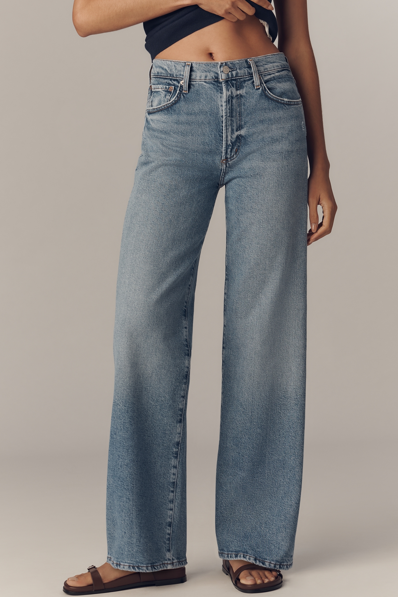 AGOLDE Harper Mid-Rise Relaxed Straight-Leg Jeans