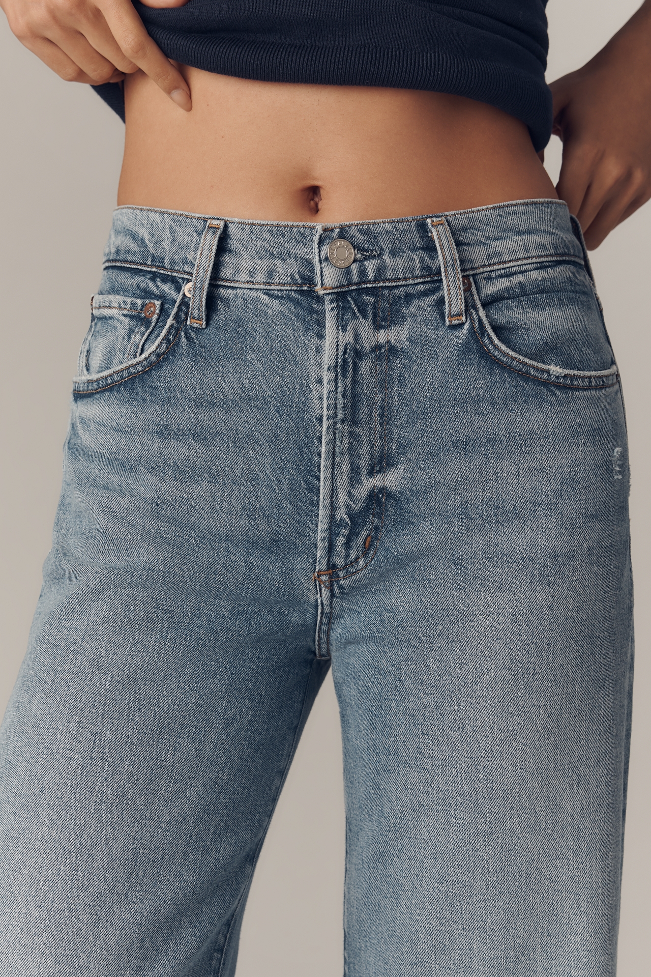 AGOLDE Harper Mid-Rise Relaxed Straight-Leg Jeans