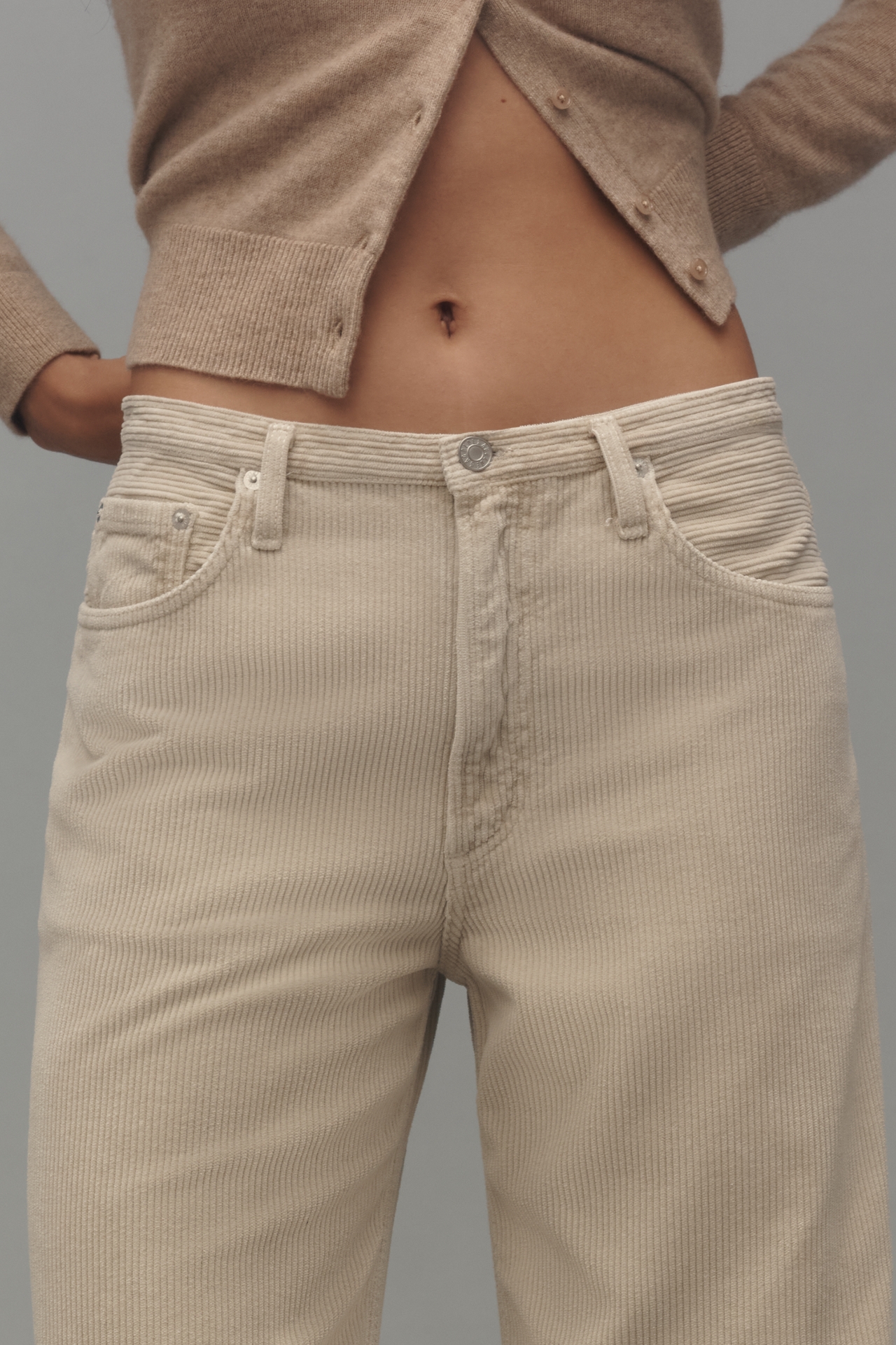 AGOLDE Keira Corduroy Low-Rise Wide-Leg Jeans