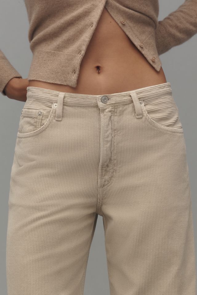 AGOLDE Keira Corduroy Low-Rise Wide-Leg Jeans #1