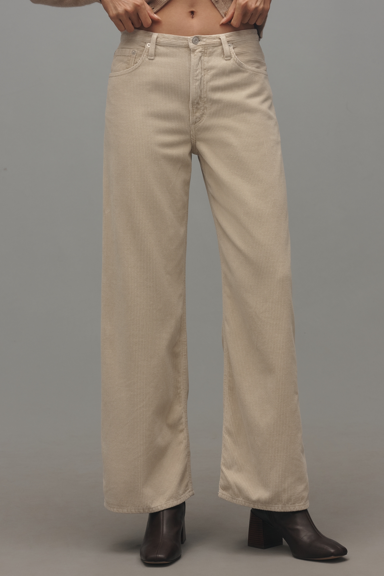 AGOLDE Keira Corduroy Low-Rise Wide-Leg Jeans