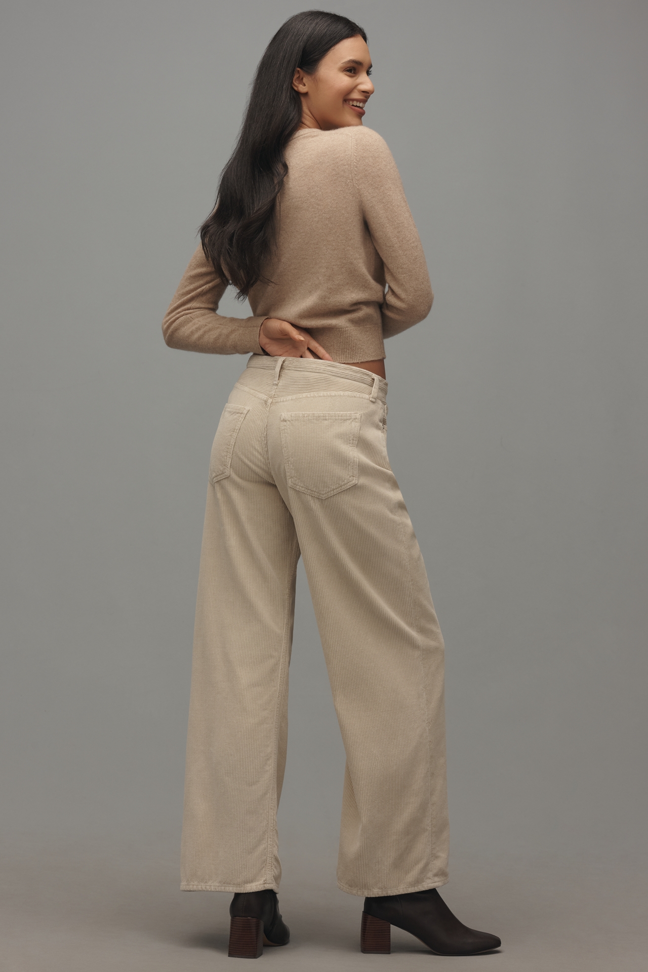 AGOLDE Keira Corduroy Low-Rise Wide-Leg Jeans