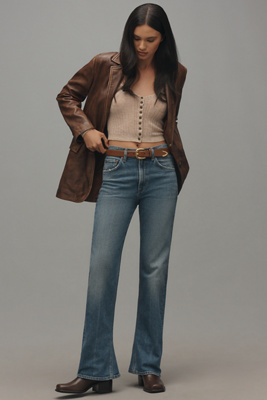 Agolde Kick Boot Mid-rise Bootcut Jeans In Blue