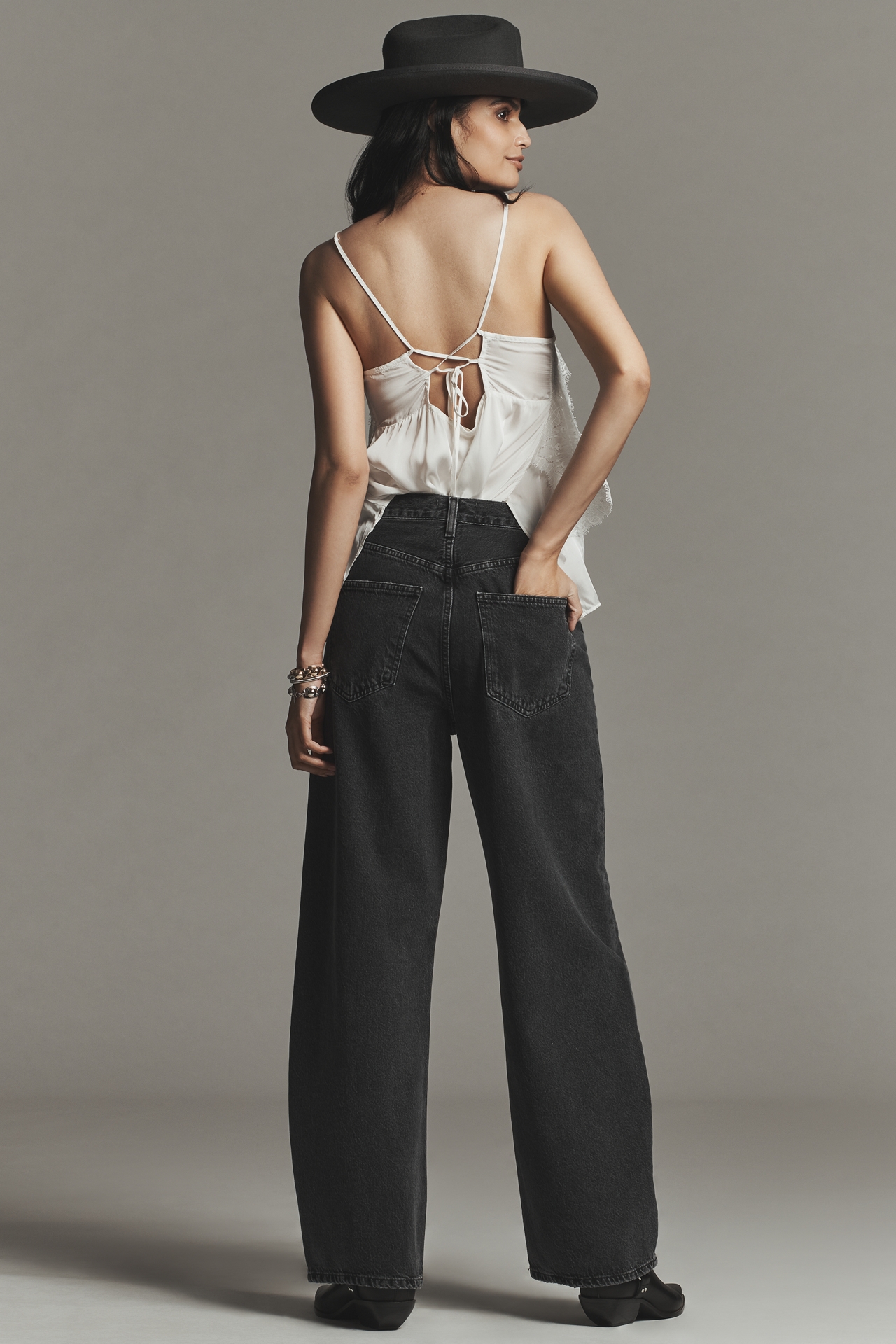 AGOLDE Low Curve High-Rise Tapered Jeans