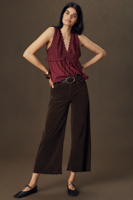 Citizen Of Humanity Citizens Of Humanity Annina High Waist Corduroy Wide Leg Pants In Brown