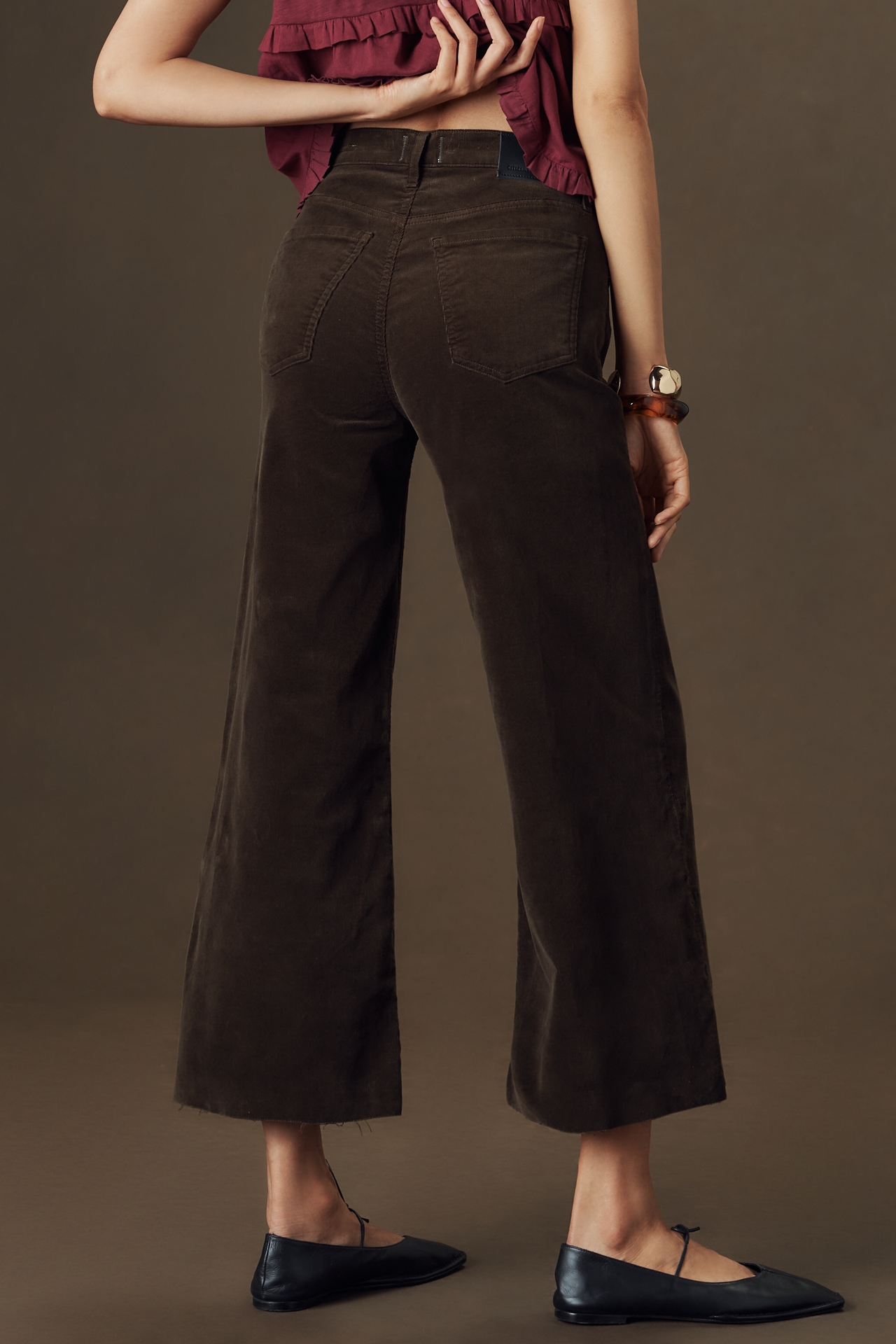 Citizens of Humanity Lyra High-Rise Crop Wide-Leg Corduroy Pants