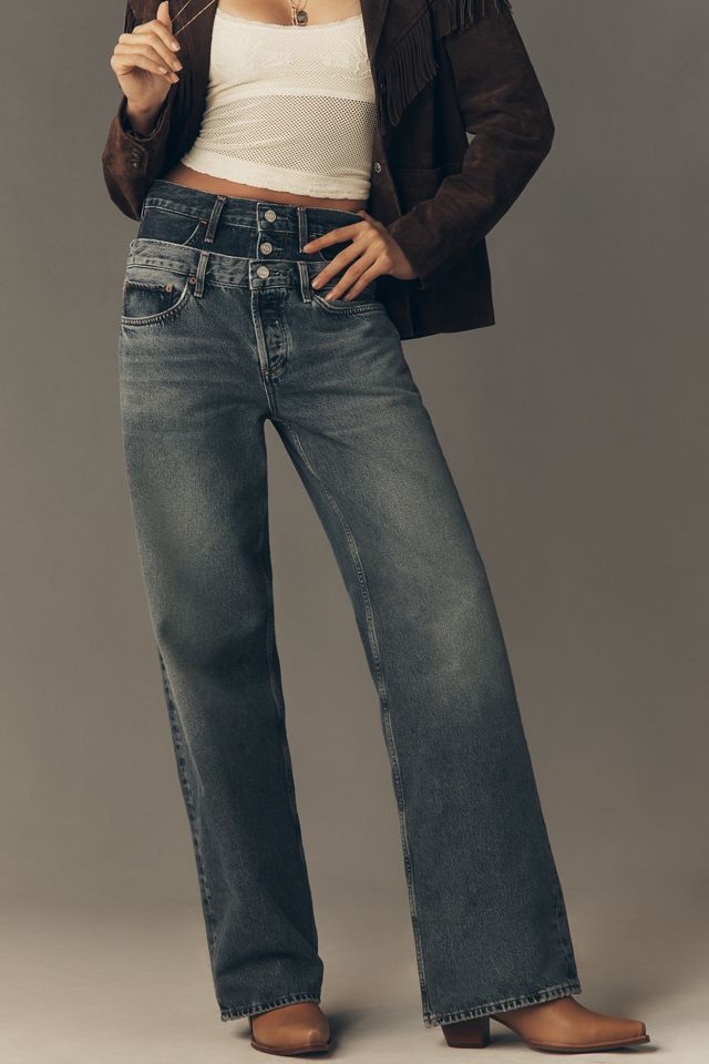 AGOLDE Elson High-Rise Double-Waisted Straight-Leg Jeans #3