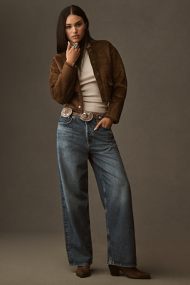 Agolde Low-slung Baggy Mid-rise Relaxed Jeans In Blue