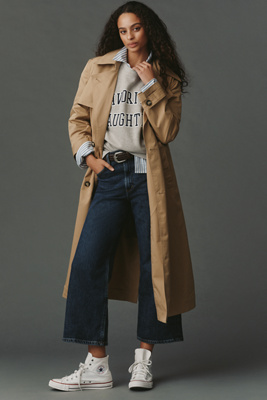 Agolde Ren High-rise Crop Wide-leg Jeans In Blue