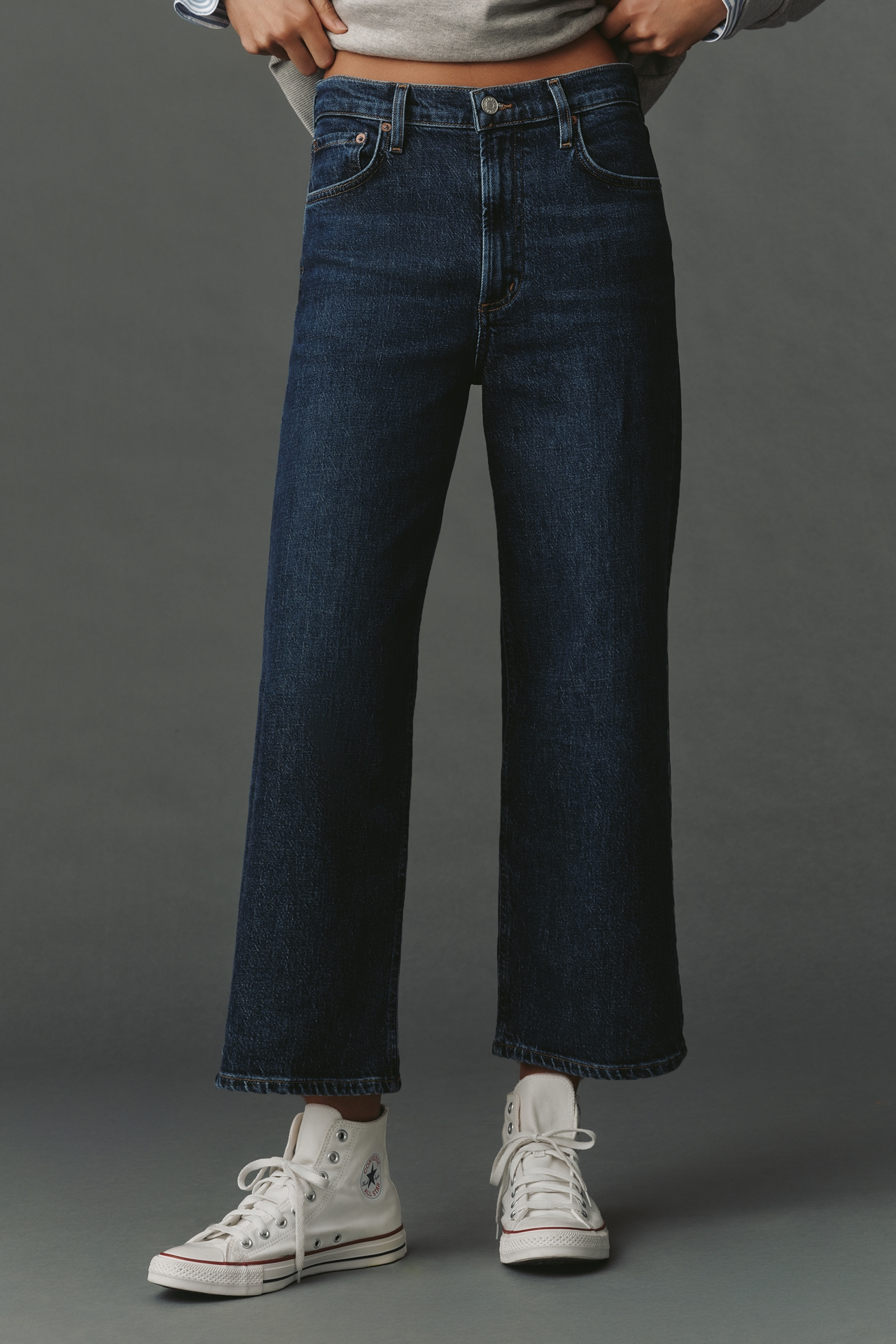 AGOLDE Ren High-Rise Crop Wide-Leg Jeans