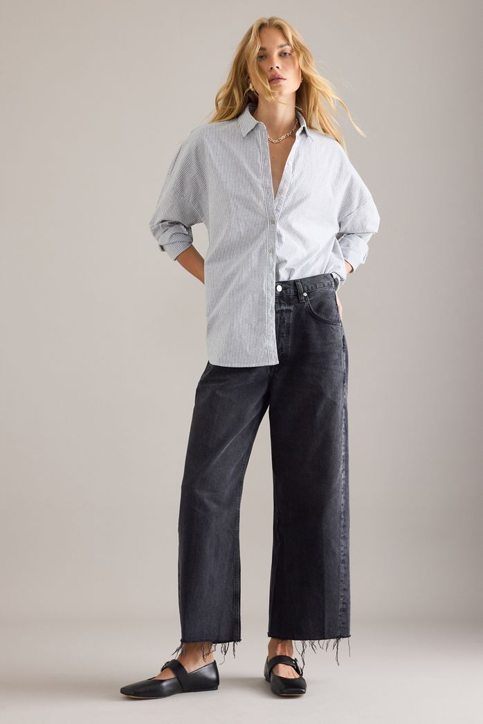 Citizens of Humanity Ayla Raw-Hem High-Rise Crop Jeans