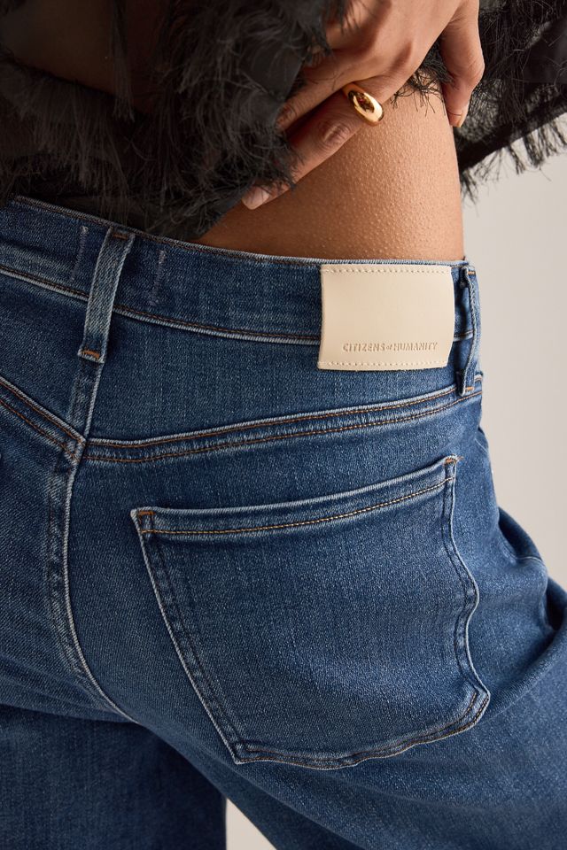 Jeans Citizens of Humanity Lyra de Tiro Alto y Pierna Ancha Crop #4