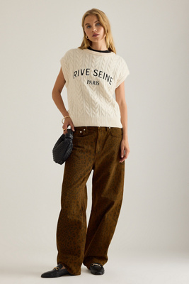 Citizens of Humanity Miro Cheetah-Print Barrel Jeans