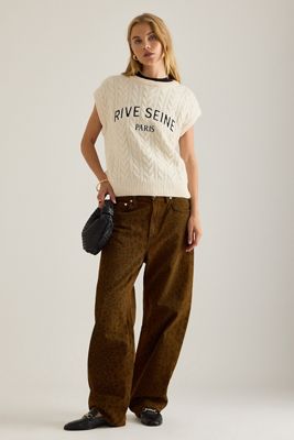 Citizens of Humanity Miro Cheetah-Print Barrel Jeans