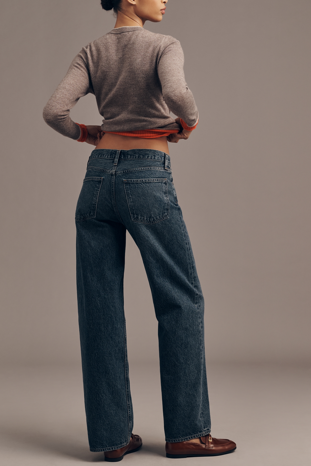 AGOLDE Arc Cross Mid-Rise Tapered Jeans