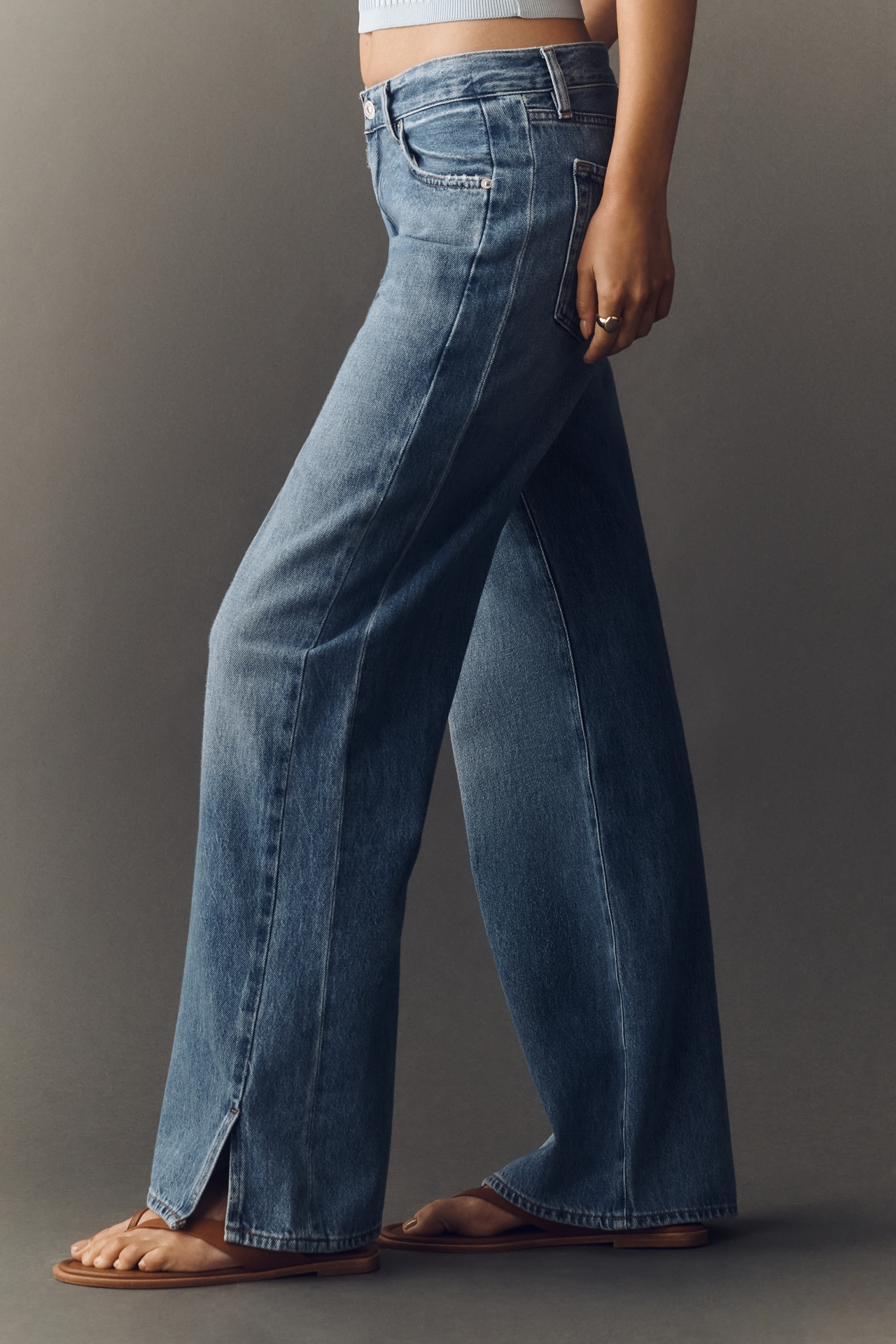 Citizens of Humanity Track Mid-Rise Wide-Leg Jeans