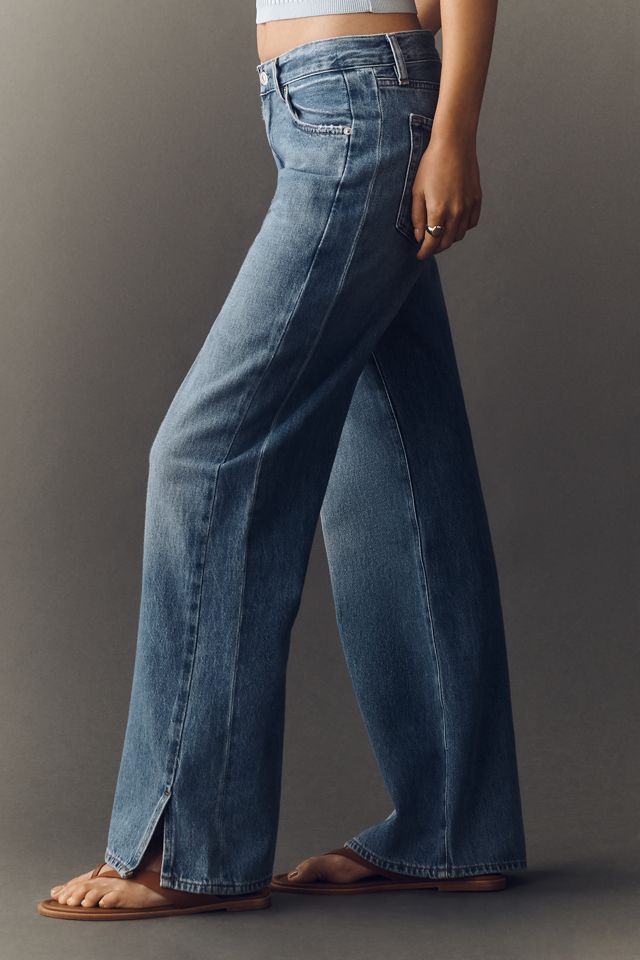 CITIZENS of HUMANITY ダークブルー ワイドレッグデニム Citizens of Humanity Track Mid-Rise Wide-Leg Jeans | Anthropologie