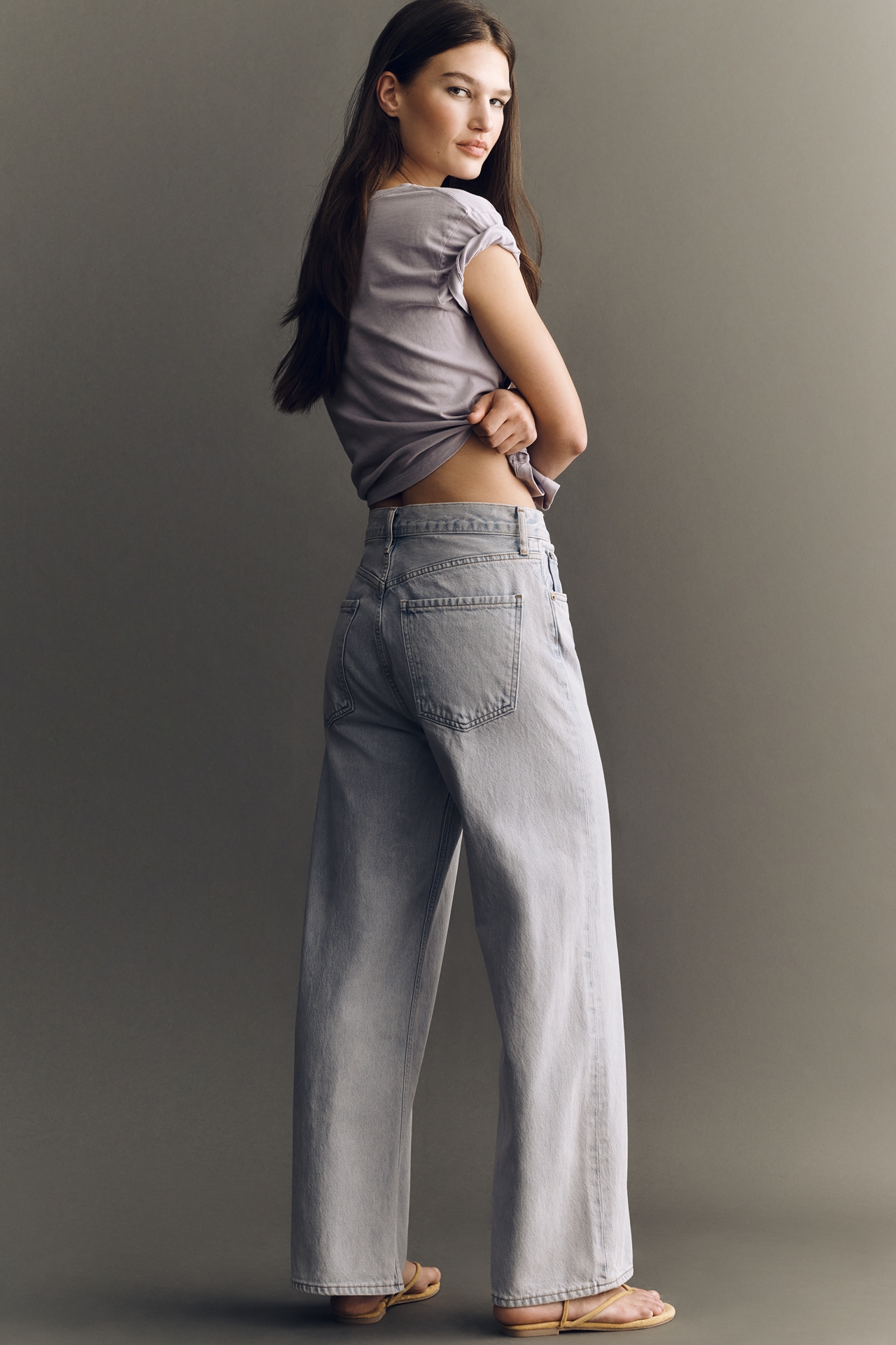 AGOLDE Ren High-Rise Crop Wide-Leg Jeans