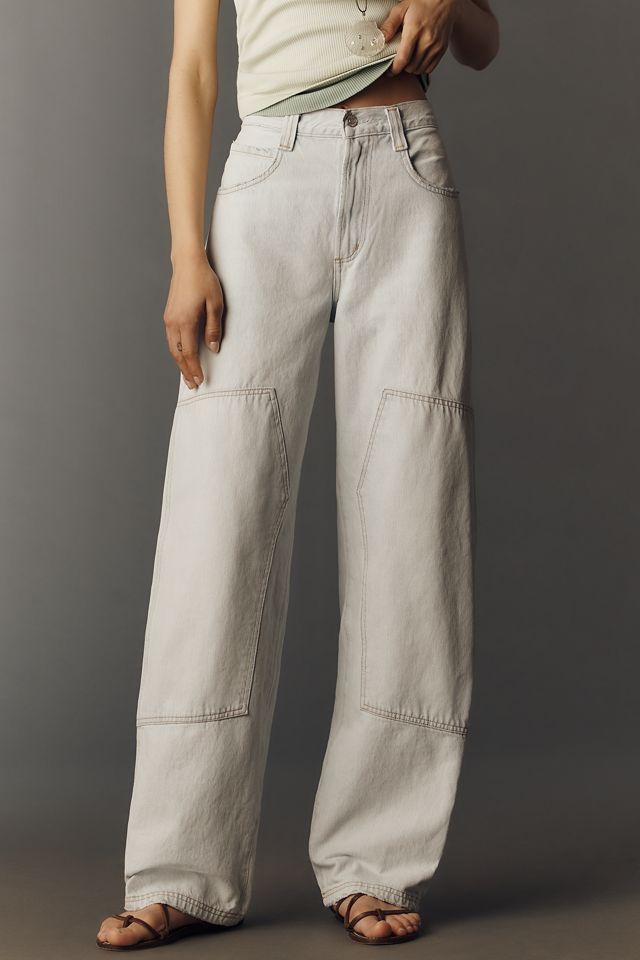AGOLDE Laria Pieced High-Rise Wide-Leg Jeans #1