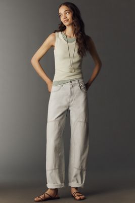 AGOLDE Laria Pieced High-Rise Wide-Leg Jeans