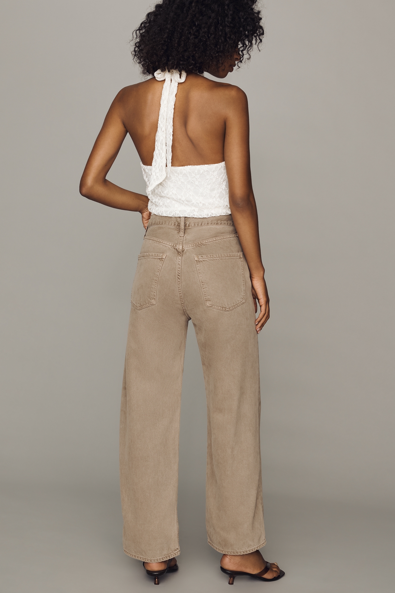 AGOLDE Ren High-Rise Cropped Wide-Leg Jeans