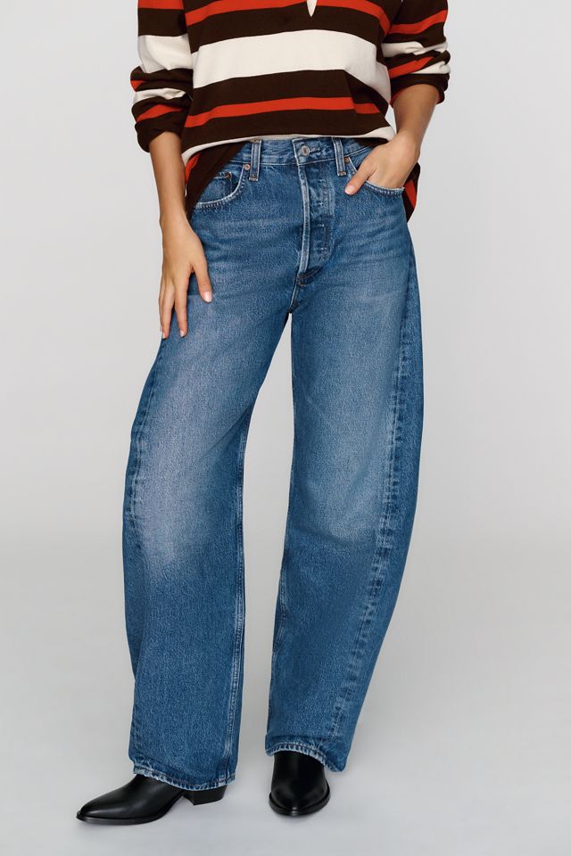 AGOLDE Luna Pieced High Rise Tapered Jeans #3