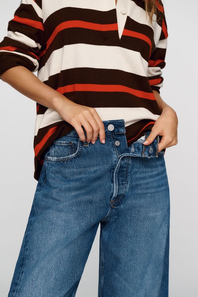 AGOLDE Luna Pieced High Rise Tapered Jeans #4