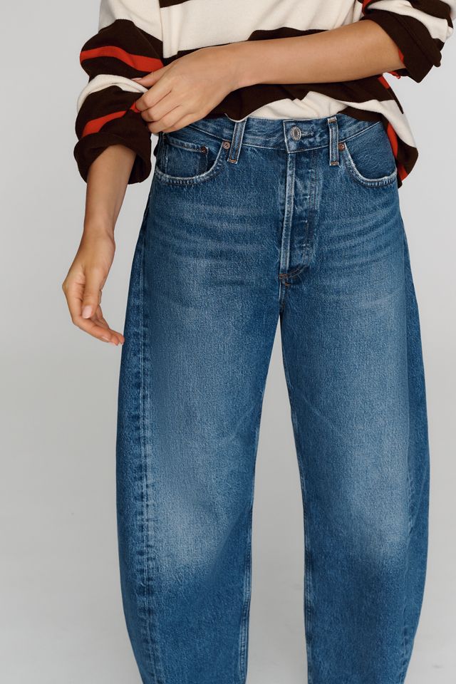 AGOLDE Luna Pieced High Rise Tapered Jeans #5