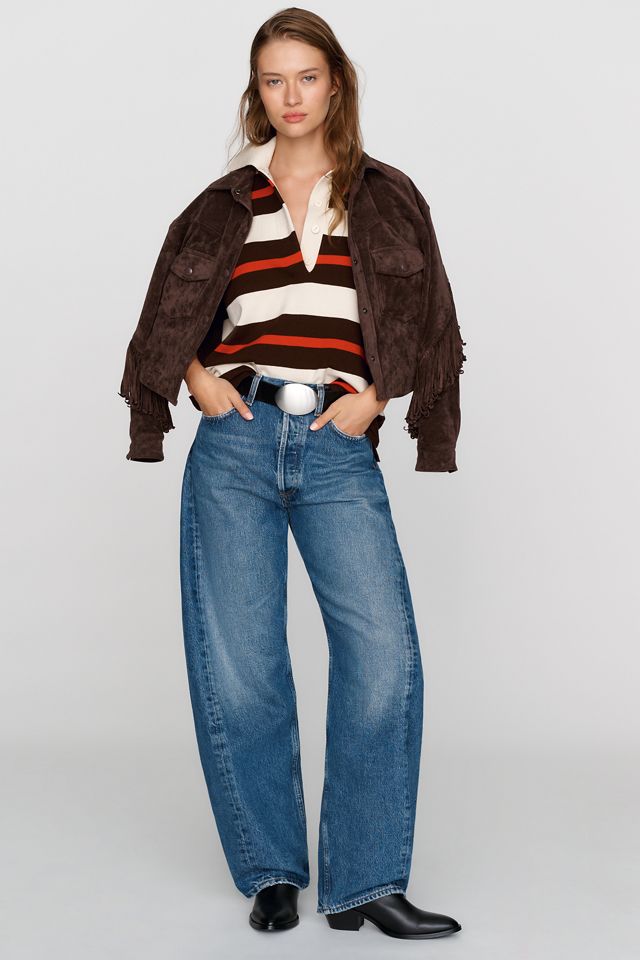 AGOLDE Luna Pieced High Rise Tapered Jeans #2