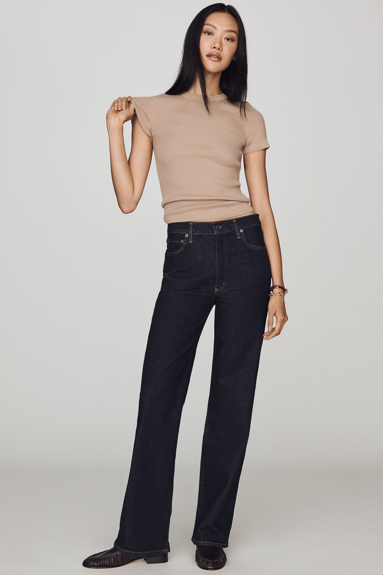 AGOLDE Harper Mid-Rise Relaxed Straight-Leg Jeans