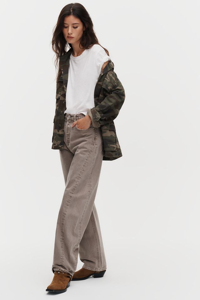 AGOLDE Luna Pieced High-Rise Barrel-Leg Jeans #1