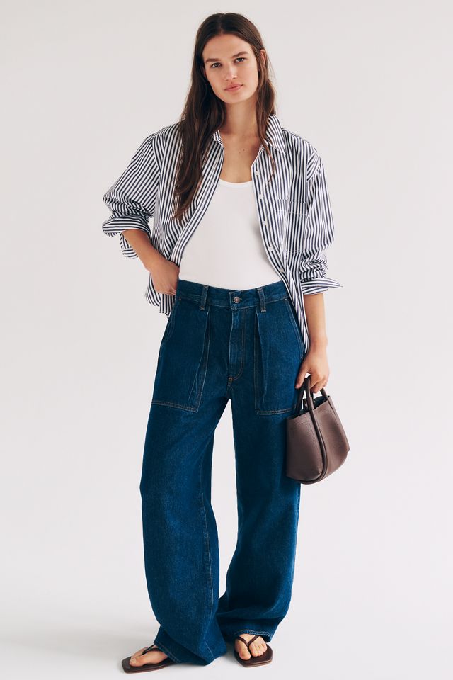 AGOLDE Low Curve Utility Mid-Rise Barrel-Leg Jeans #1
