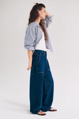 AGOLDE Low Curve Utility Mid-Rise Barrel-Leg Jeans