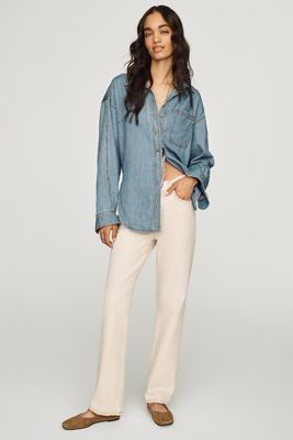 AGOLDE Lana Mid-Rise Slim Straight-Leg Jeans