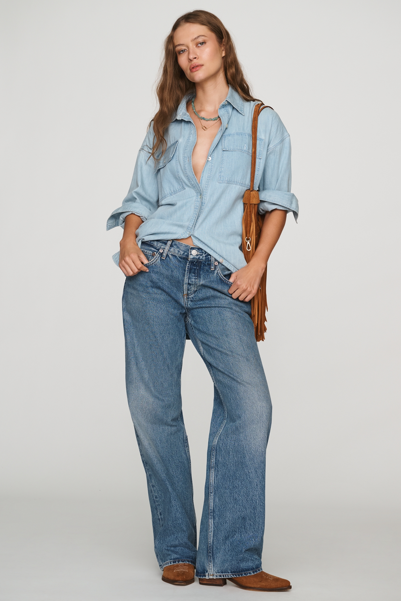 AGOLDE Low-Rise Loose Wide-Leg Jeans