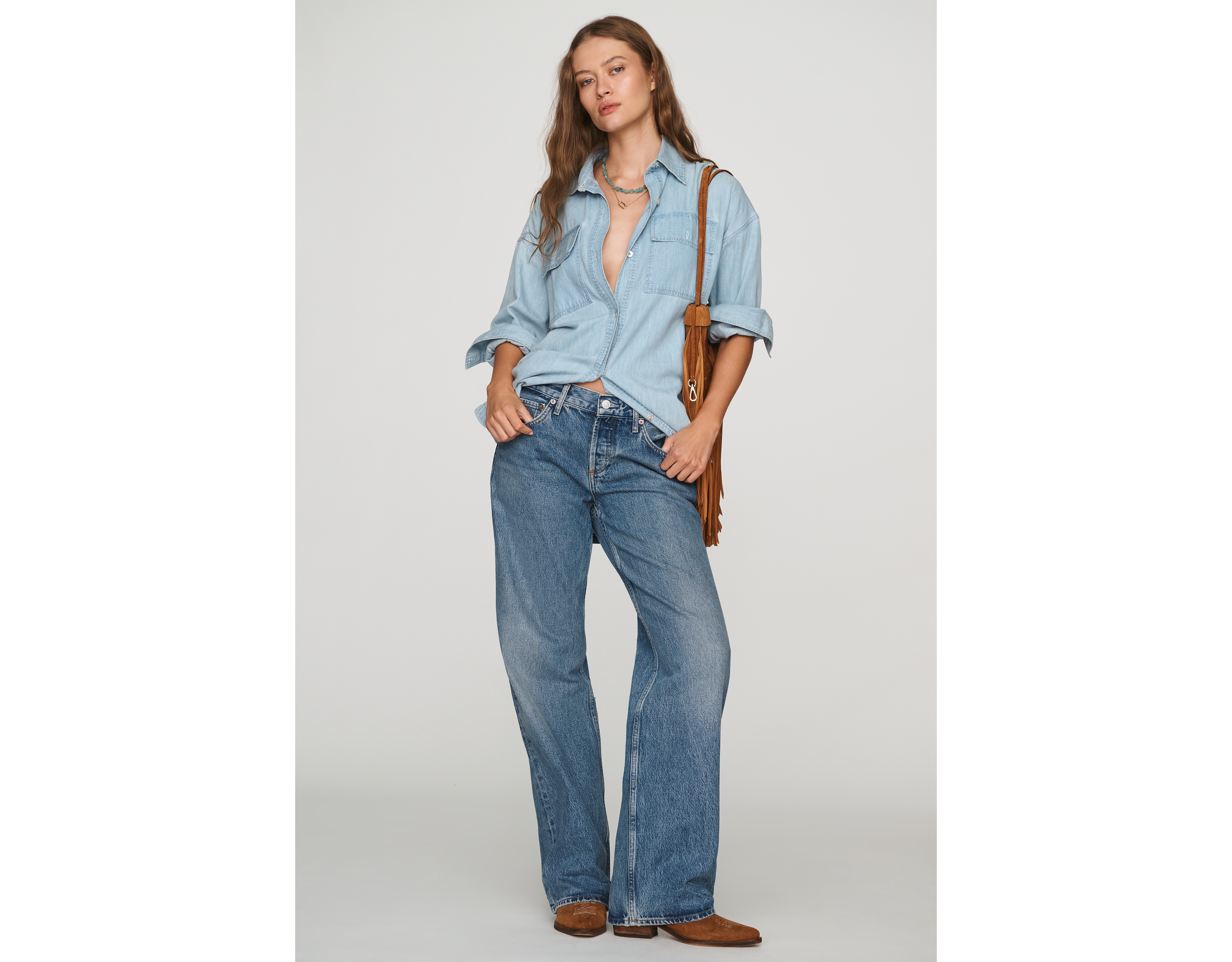 AGOLDE Low-Rise Loose Wide-Leg Jeans