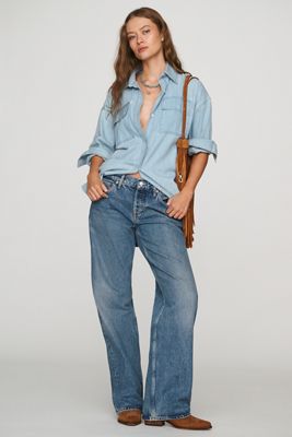 AGOLDE Low-Rise Loose Wide-Leg Jeans
