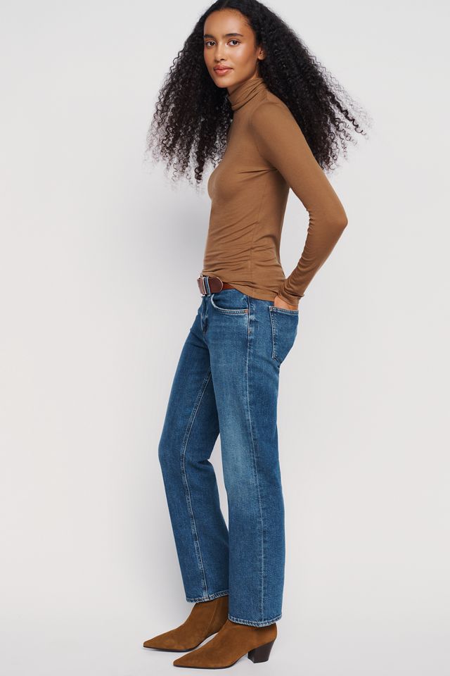 AGOLDE Stovepipe Low-Rise Straight-Leg Jeans #1